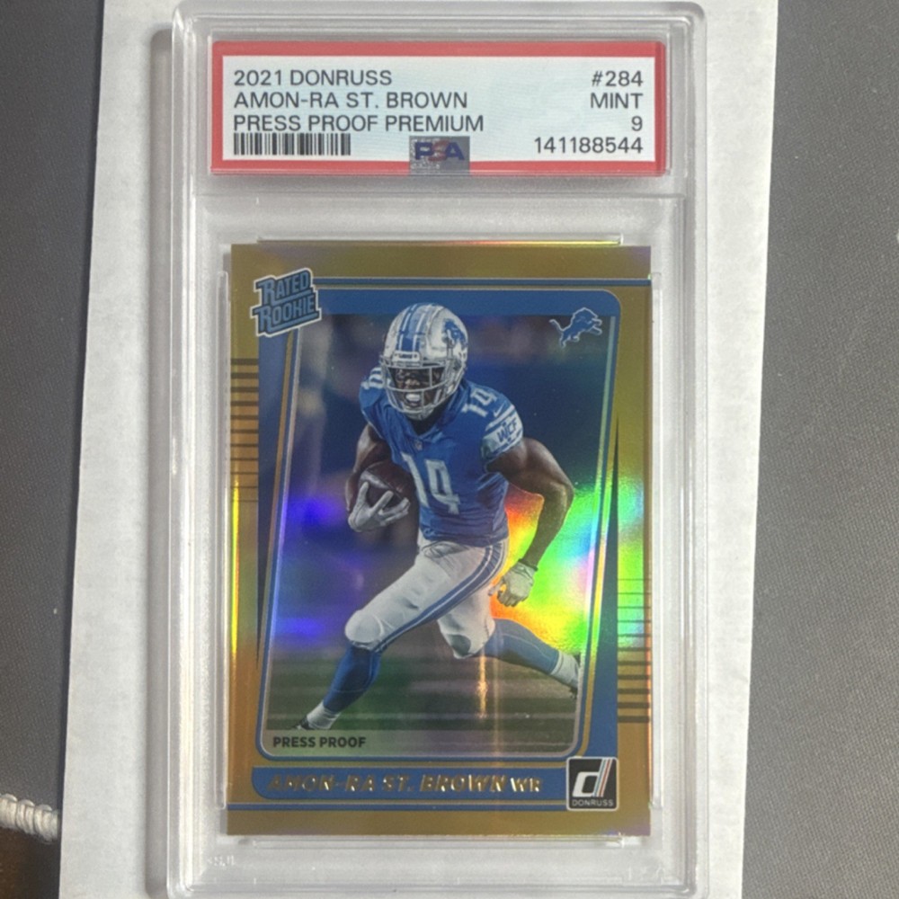 Panini Donruss Amon-Ra St. Brown #284 PSA 9 Detroit Lions Rookie Football