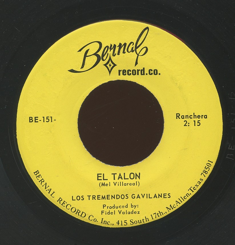 Rare Latin 45 - Los Tremendos Gavilanes - El Talon - Bernal # BE-151