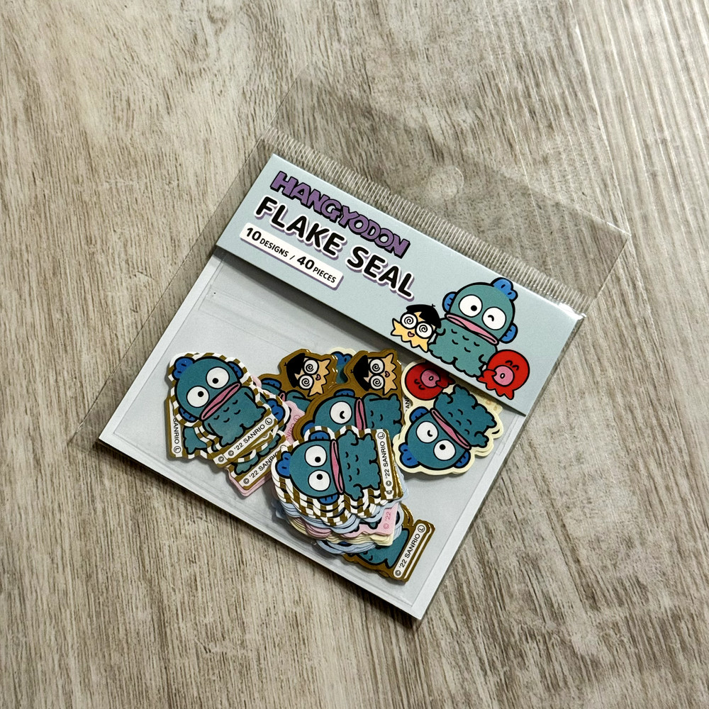 Sanrio Hangyodon Flake Seal Stickers Pack from Japan