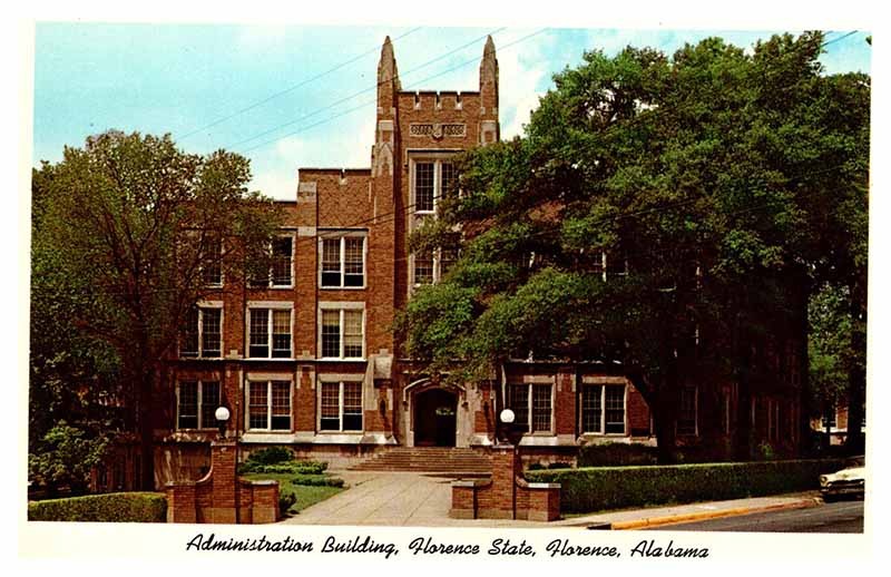 Postcard BUILDING SCENE Florence Alabama AL m/09 AU6672