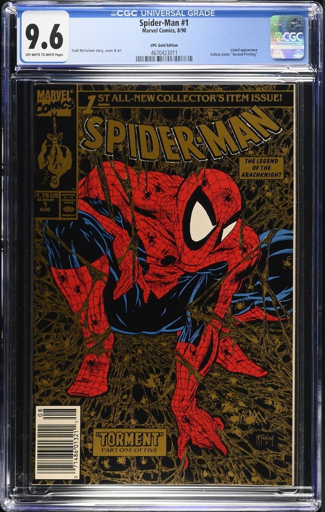 Spider-Man #1 CGC 9.6 UPC Gold Edition Incredible Looking Book! 1990 Very Rare!