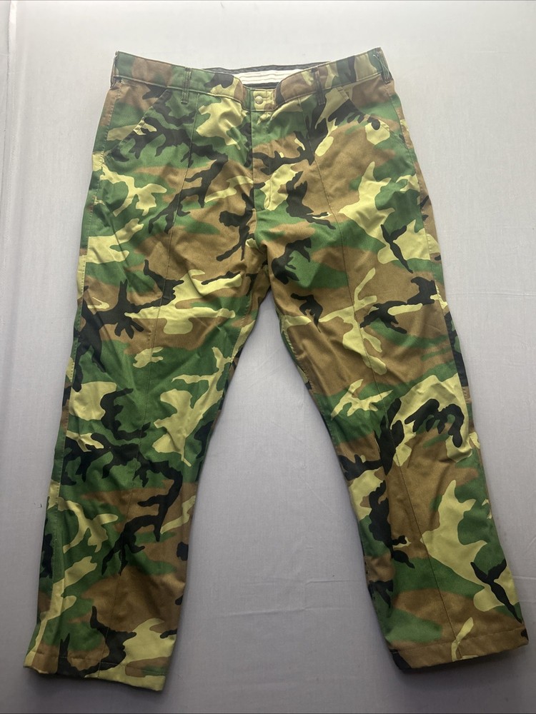 Vintage Cabela's Pants Mens 46 R Green Camo Goretex Hunting Outdoor 90s USA