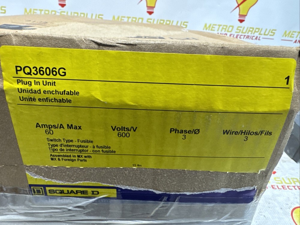 Square D PQ3606G 60A 600V Fusible Busway Switch
