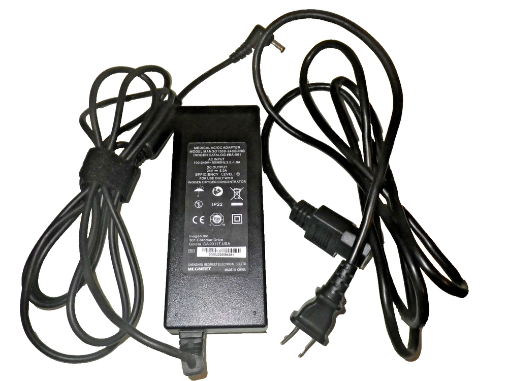 120W AC Adapter Charger for Inogen G5 Portable BA-501 MANGO120S-24CB-ING, 24V 5A