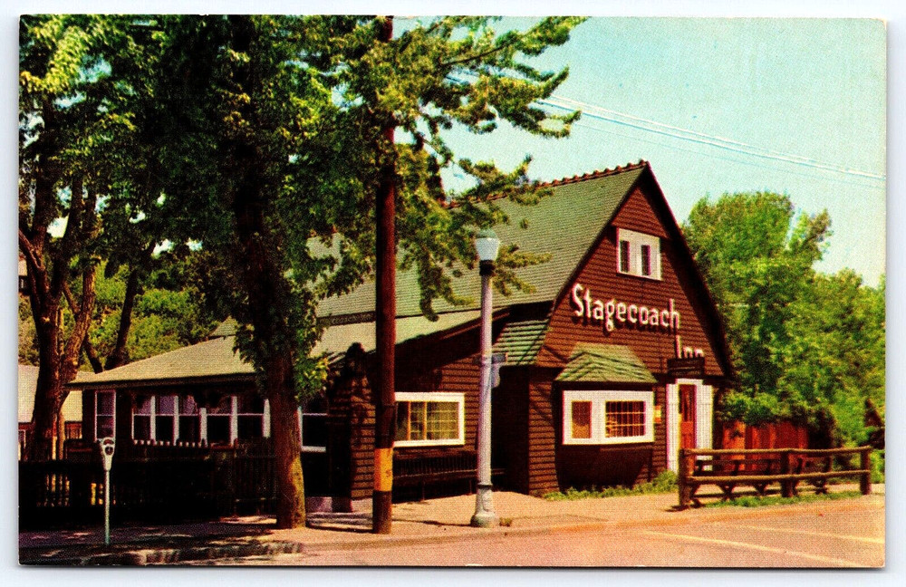 Manitou Springs Colorado Co Stagecoach Inn Restaurant Vintage Picture Postcard