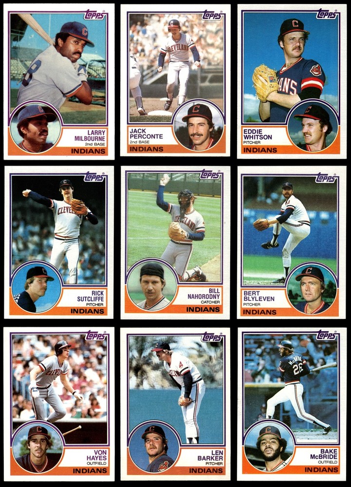 1983 Topps Cleveland Indians Team Set 6.5 - EX/MT+ 7301053