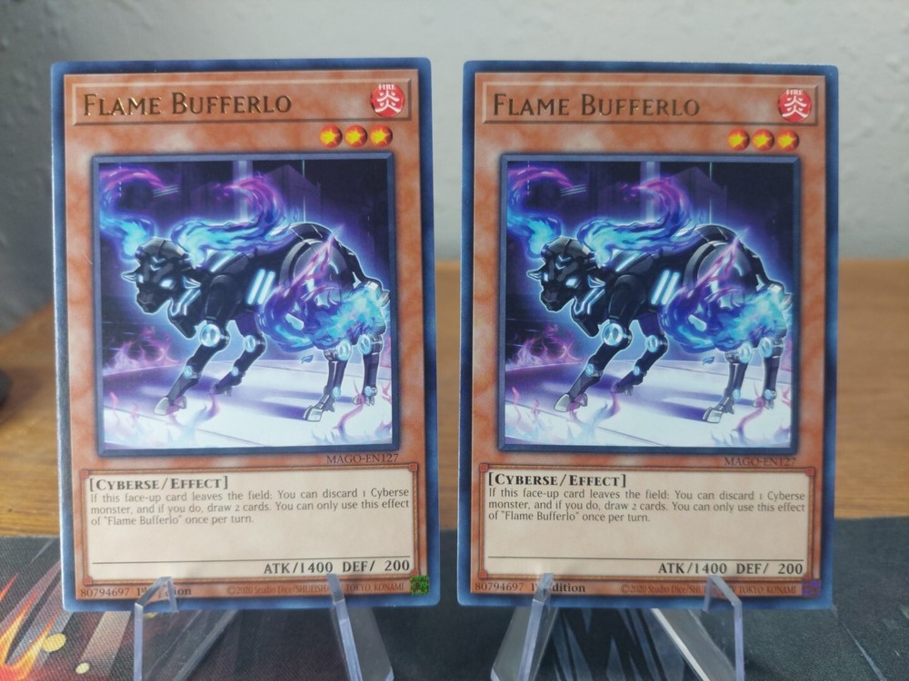 2x Yu-Gi-Oh! TCG Flame Bufferlo MAGO-EN127 1st Edition Near Mint