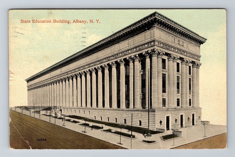 Albany NY-New York, State Education Building, Exterior, Vintage Postcard