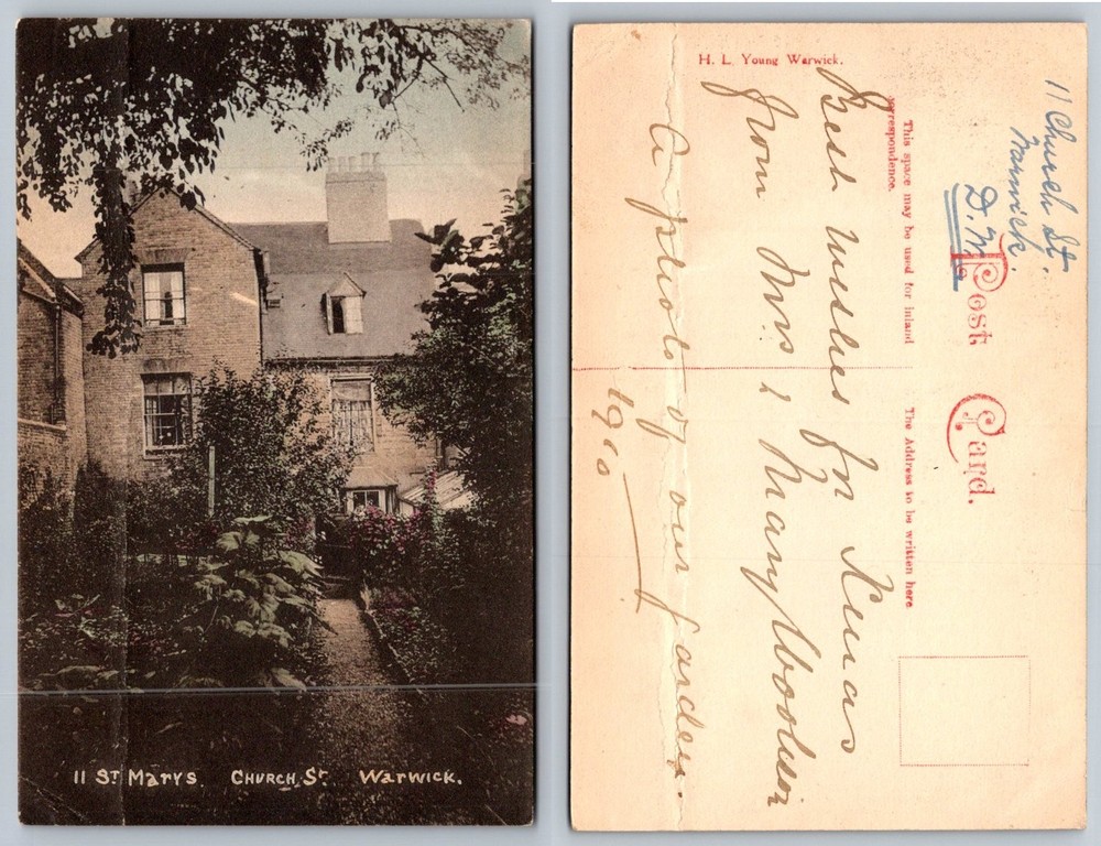 1910 Warwick Church St. St. Mary's UK Postcard H. L. Young Warwickshire