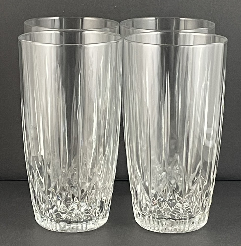 VTG Anchor Hocking Canfield Clear Glass Tumblers 12oz Drinking Glasses Set of 4