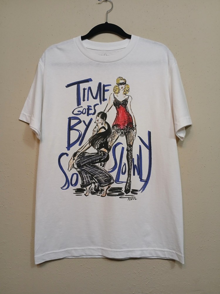 Madonna Shirt Mens Medium White Time Goes By So Slowly Celebration Tour Tee