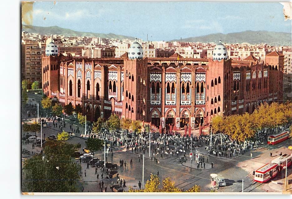 Postcard Bull Ring Monumental Barcelona Spain