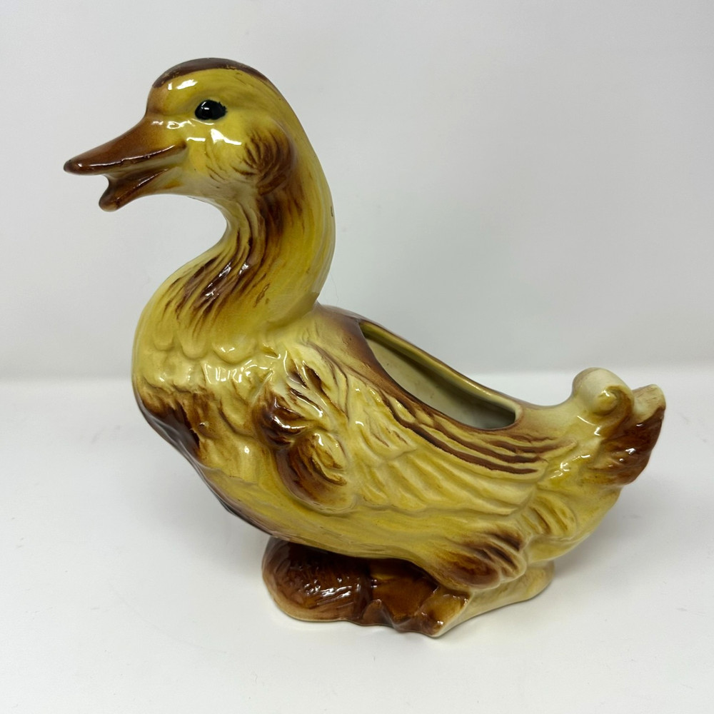 Vintage Ceramic Duck TV Lamp & Planter | Tested & Working