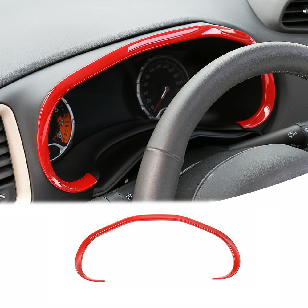 Car Center Console Dashboard Panel Cover 1PCS For Jeep Renegade 2016+ Bright Red