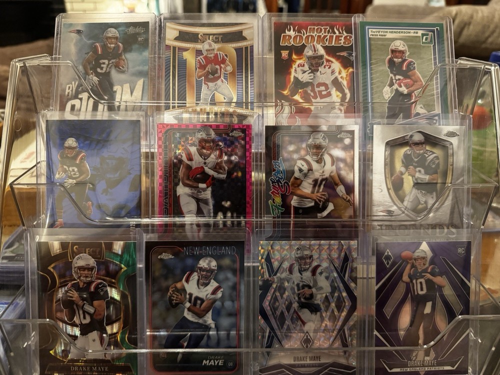 MASSIVE 12 Card Patriots Lot With Rookie Drake Maye And Numbered Cards Included!