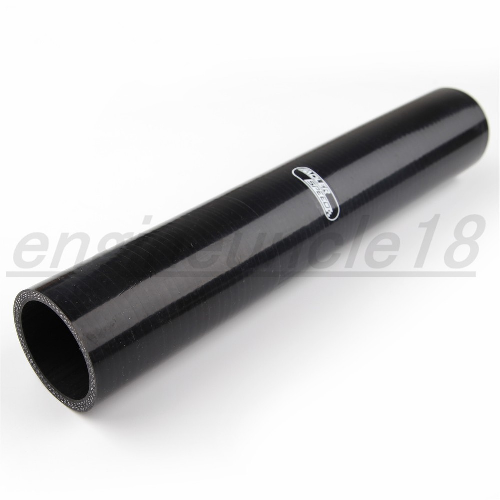1.75 Inch Straight Black Silicone Turbo Hose Coupler 305mm Pipe Tube