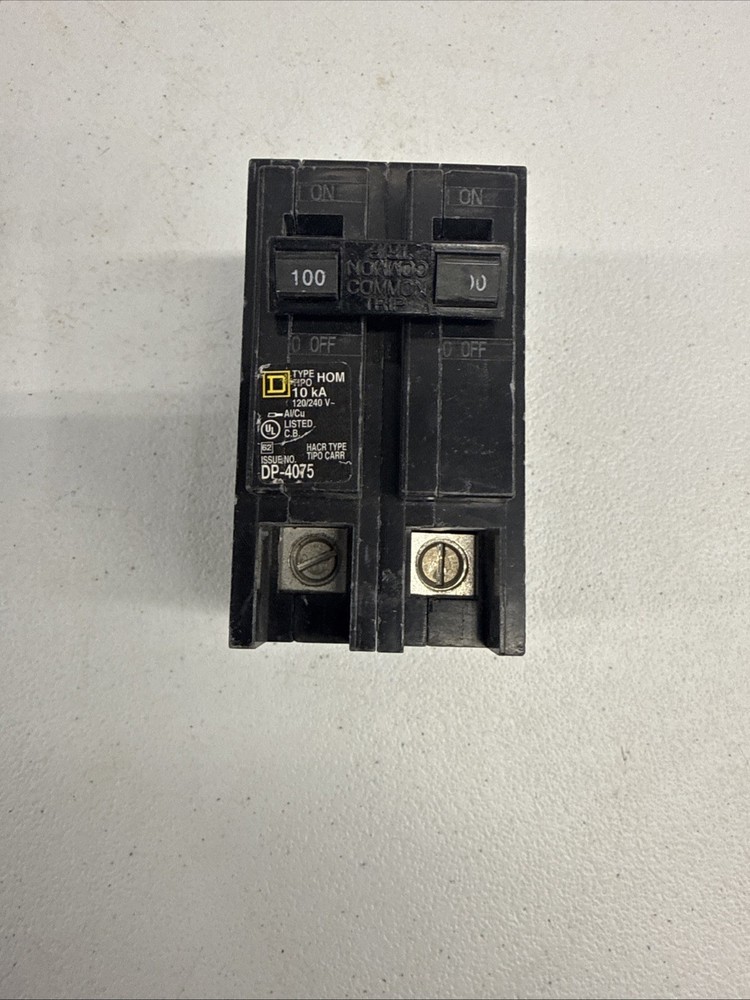 Square D HOM2100 Circuit Breaker, Homeline, 100A, 2 Pole, 120/240V (Used)