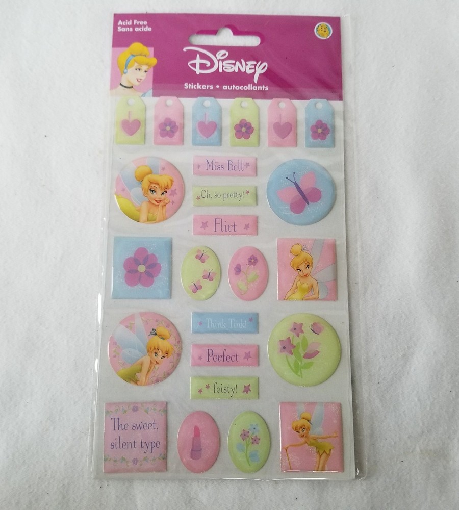 Disney Princess Stickers TInker Bell SandyLion Acid Free Tags-image