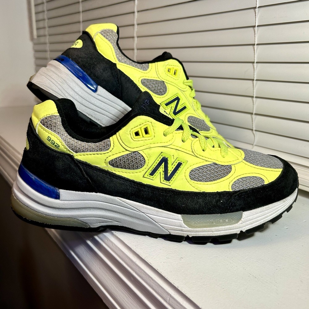 New Balance 992 Black Neon Reflective Shoes MiUSA M992AF Men’s Size 6.5 D / W 8