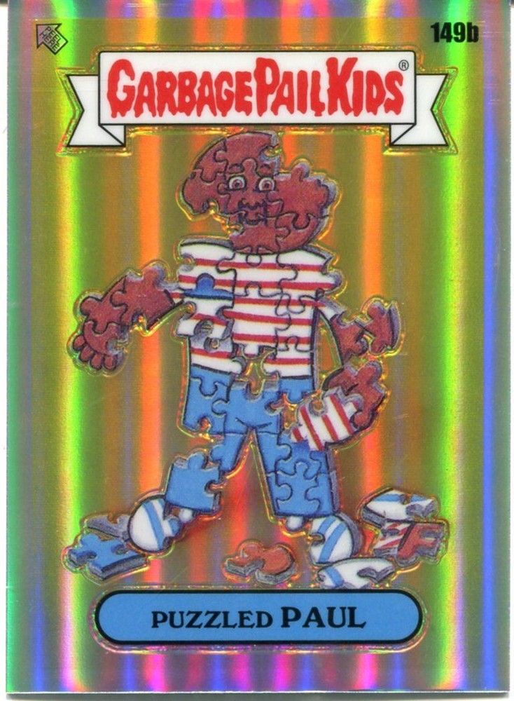 Garbage Pail Kids Chrome Series 4 Refractor Base Card 149b Puzzled Paul