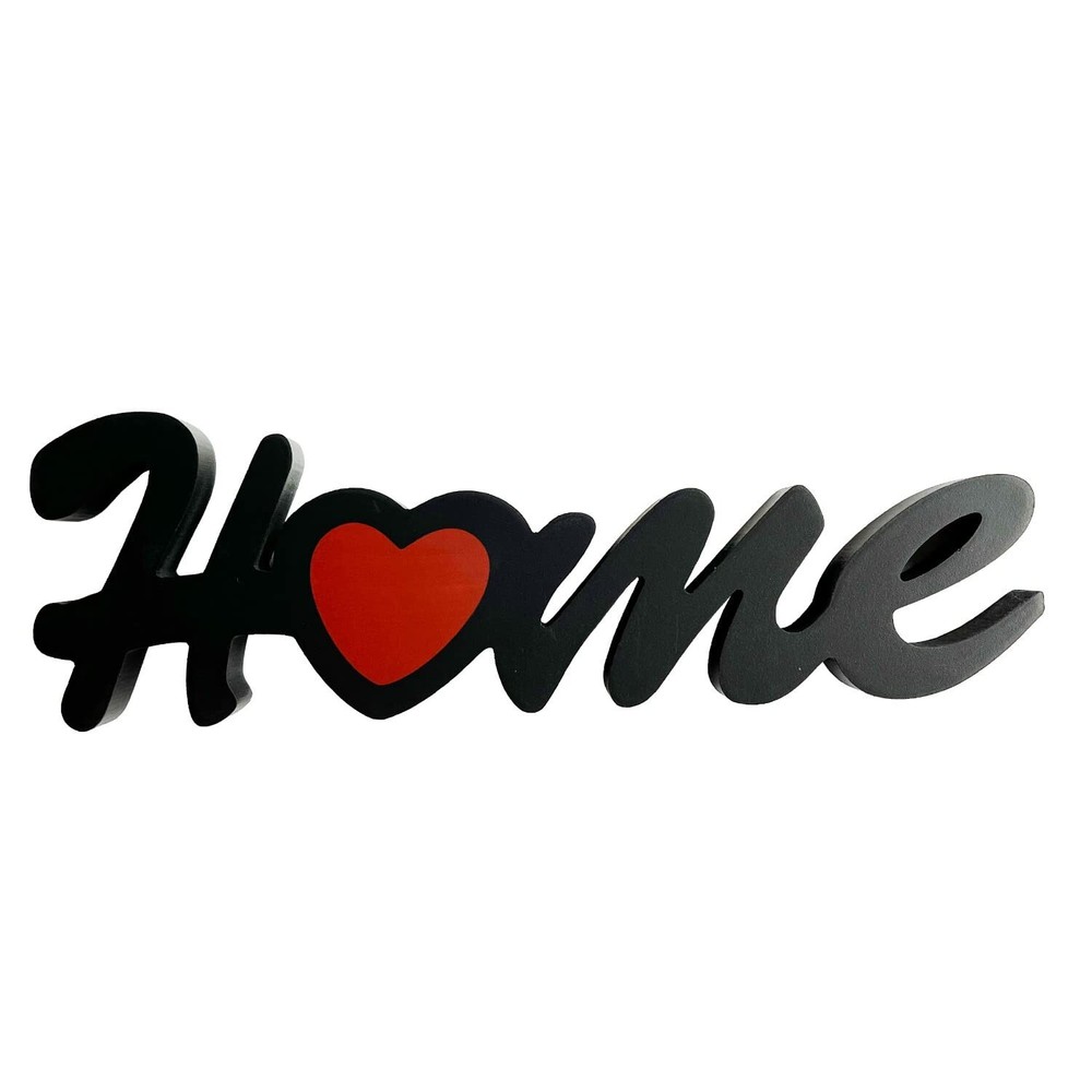 Home Table Sign Wood Kitchen Table Decor, Rustic Wooden Block Letters Home Si...