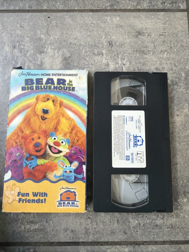 Bear In The Big Blue House - Fun With Friends 1997 Vhs With Sleeve