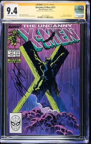 Uncanny X-Men #251 1989 Marvel Comics CGC 9.4 SS Signed Claremont 024