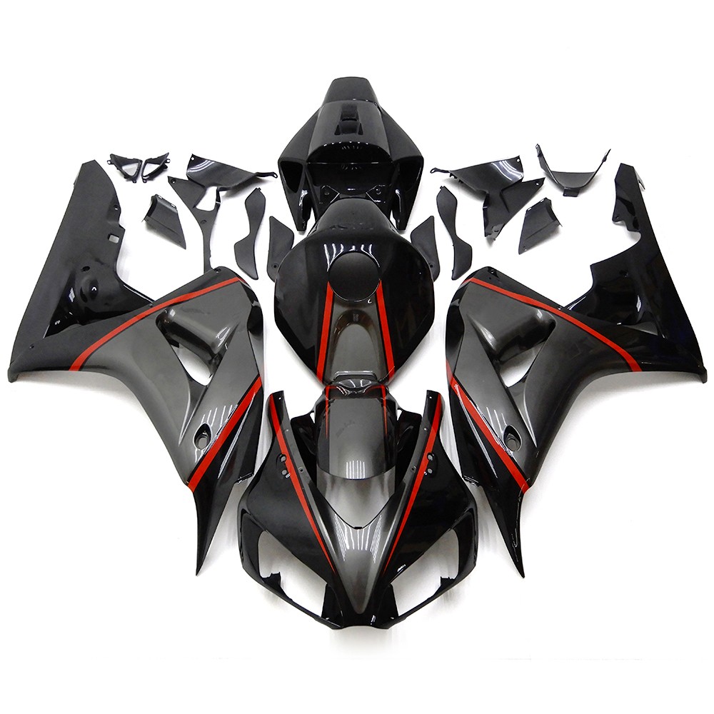 ABS Injection Red Gray Black Fairing Kit For Honda CBR1000RR 2006 2007 Bodywork