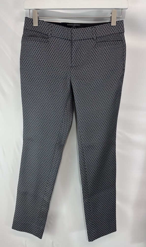 Banana Republic Steel Gray Jackson Fit Slim Ankle Petite  Trouser Pants NEW 00P
