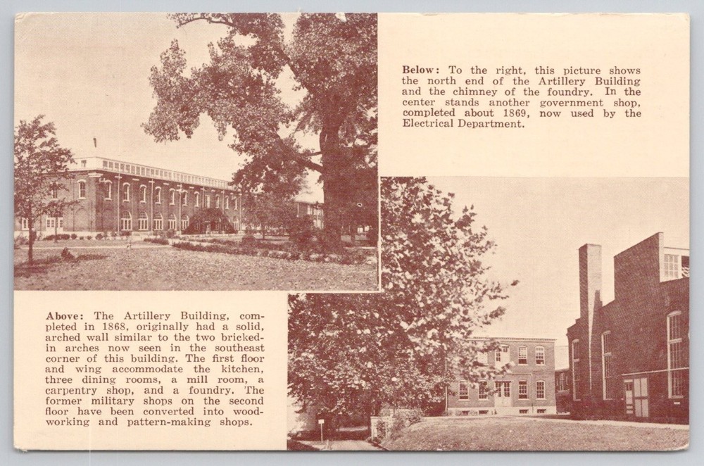 Arsenal Technical Schools Indianapolis Artillery Building Postcard c1912