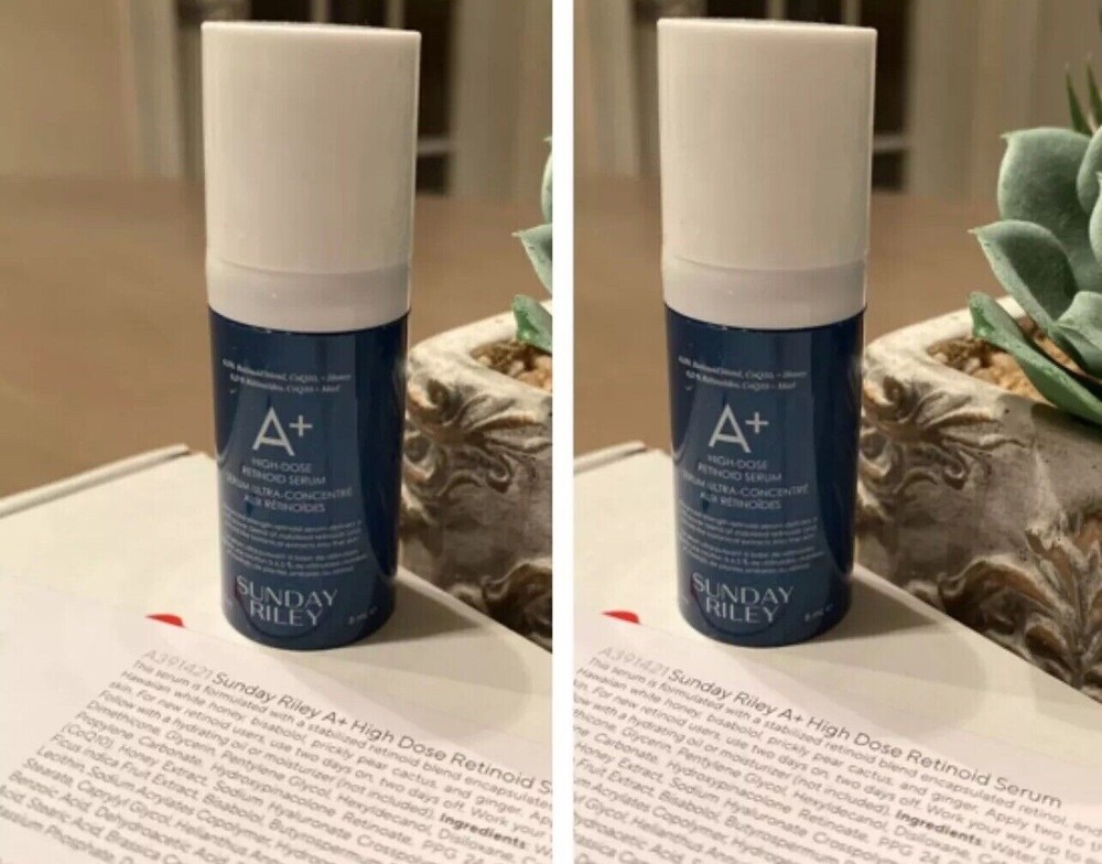 Sunday Riley A+ High Dose Retinol Serum 8mL Night Treatment for Skin Renewal