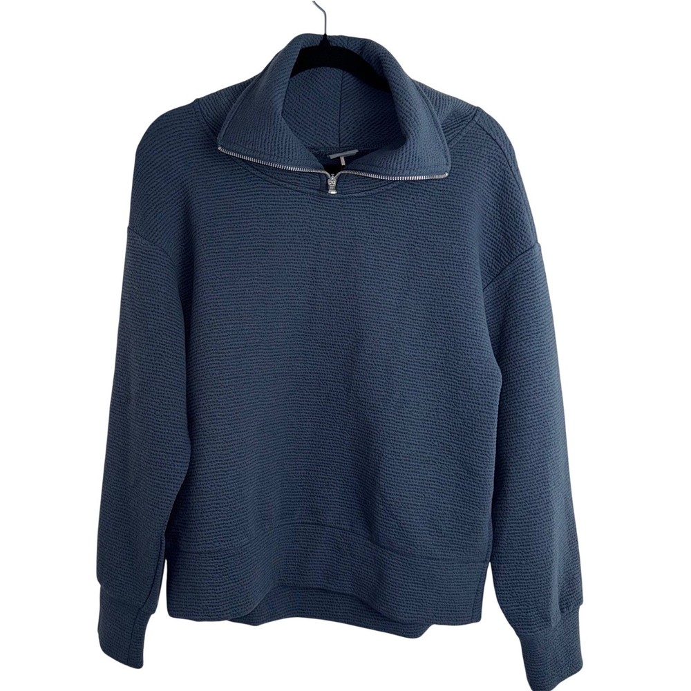 Calia Cloud 1/4 Zip Pullover Scuba Soft Blue Sweatshirt WAX31346 Womens XS NWT