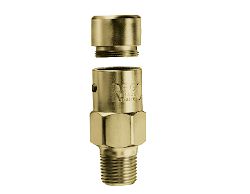 Engineered Controls 1/4 M NPT 400 PSI Brass Hydrostatic Relief Valve for LP Ammonia
