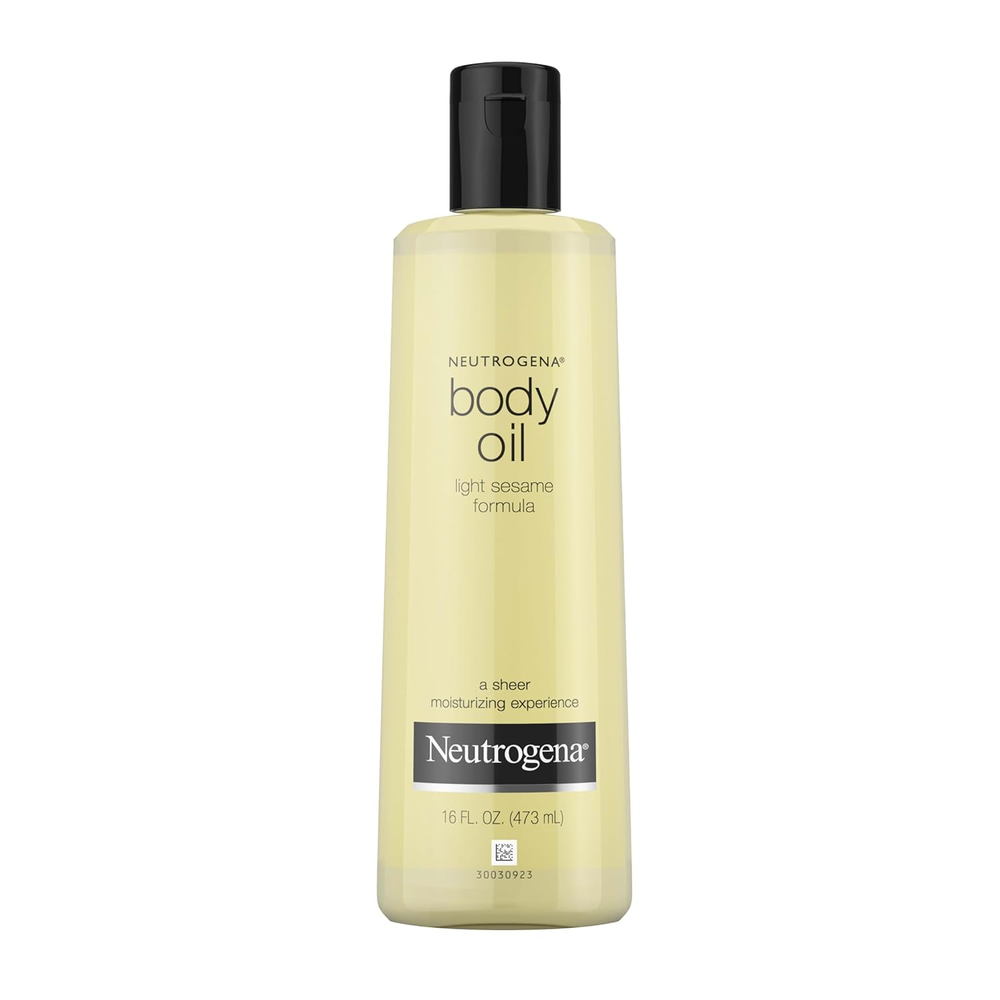Body Oil Light Sesame Formula, 16 Fl Oz, Radiant Glow Moisturizer for Dry Skin,