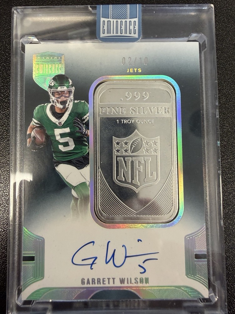 2025 Eminence Garrett Wilson NFL Shield Silver Bar Sealed SSP /10 New York Jets