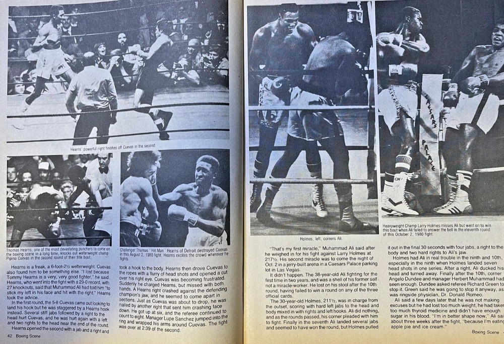 1981 Boxing Ten Greatest Fights of 1980 illustrated