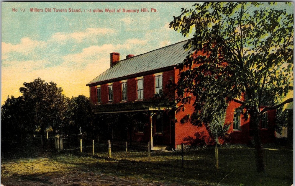 Scenery Hill PA-Pennsylvania, Millers Old Tavern, Vintage Postcard