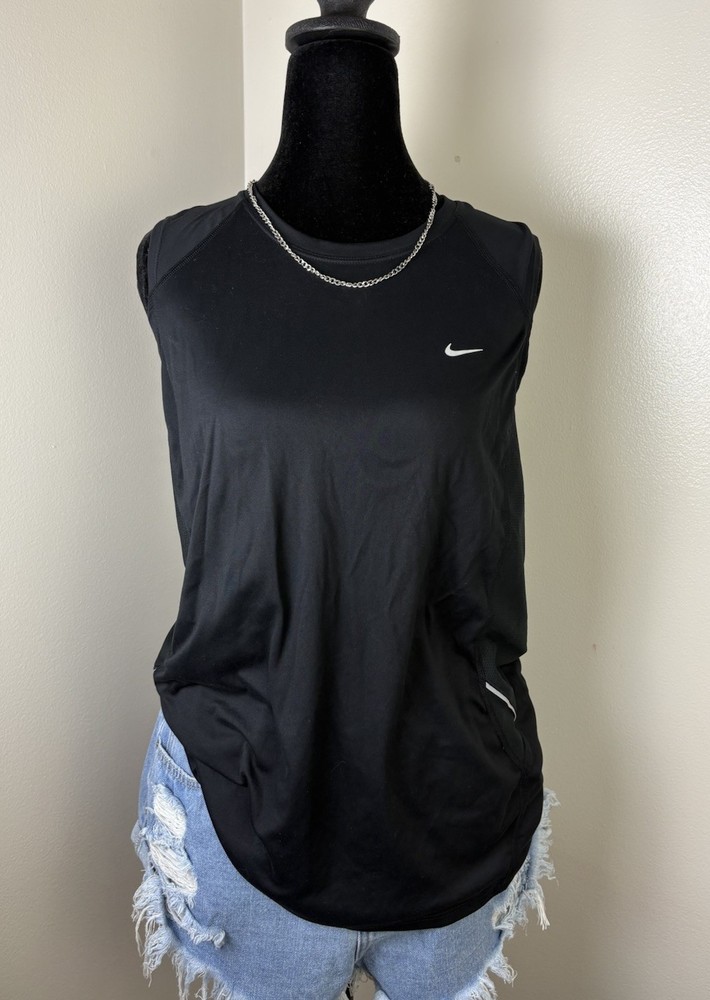Nike FIT Dry Men's Black Moisture Wicking Sleeveless Tank Top Size L
