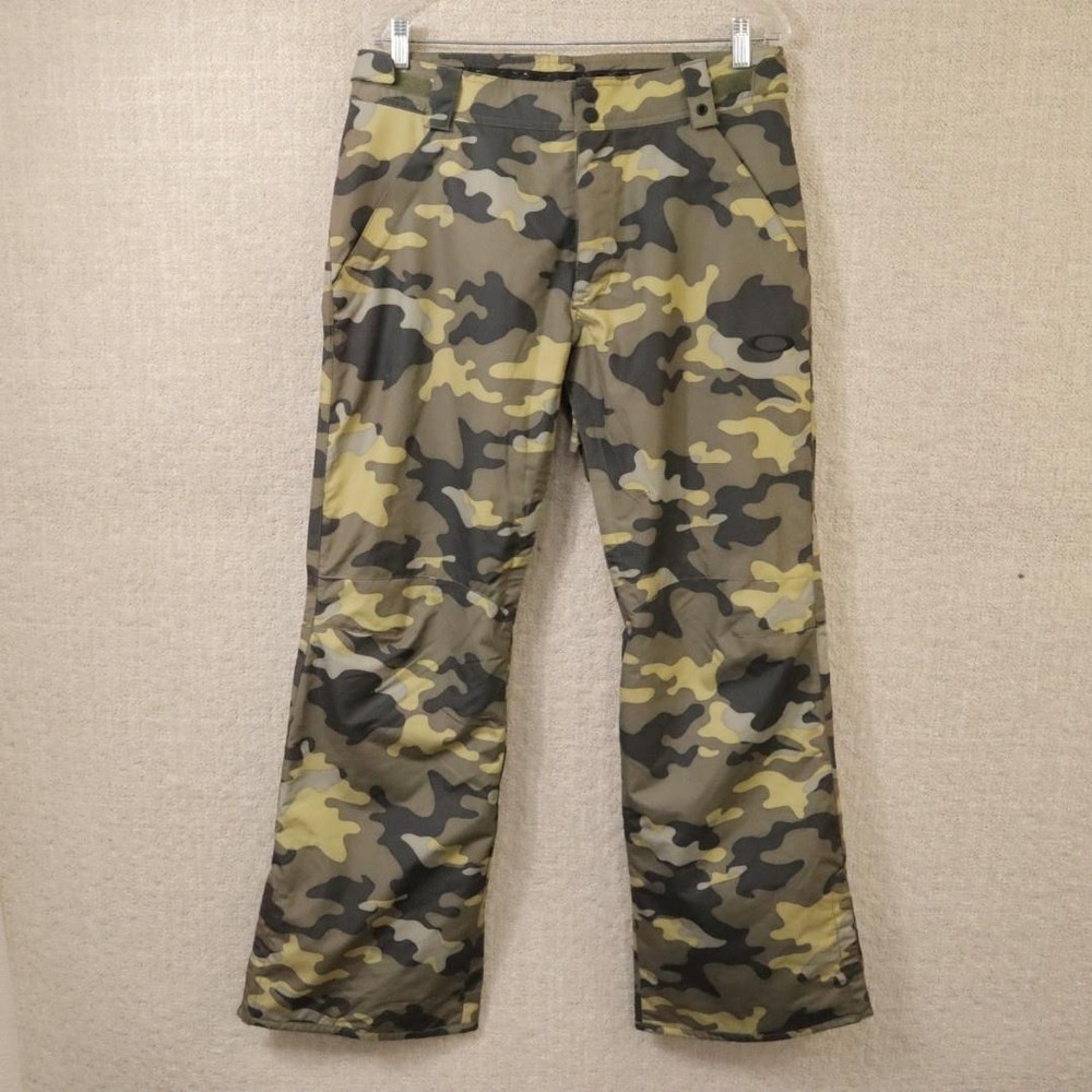 Oakley Snow Pants Mens Medium Camo Regular Fit Insulated Ski Snowboard Polyester
