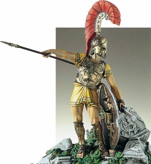 1/20 RESIN FIGURE Achilles Greek Mythology Warrior 90mm Unassembled Unpainted-image