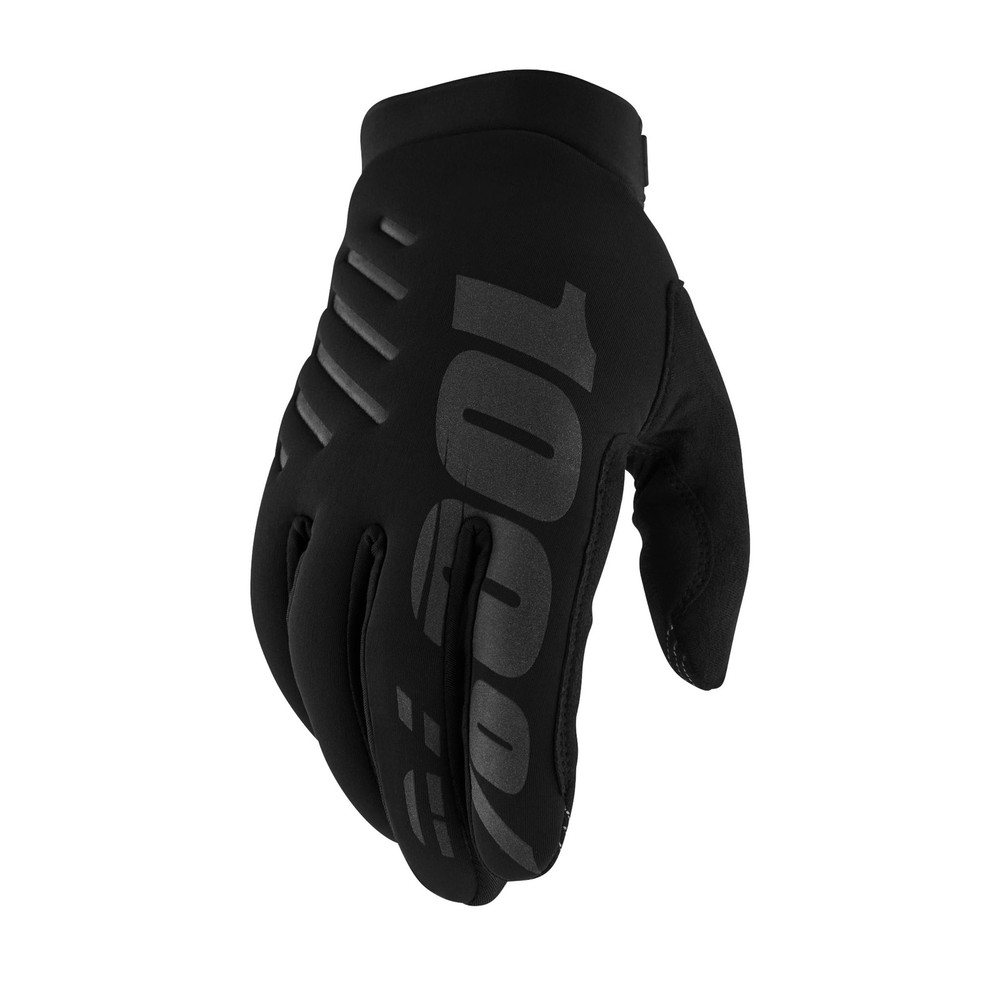 100% BRISKER Cold Weather Motocross & Mountain Bike Gloves - Large, Black
