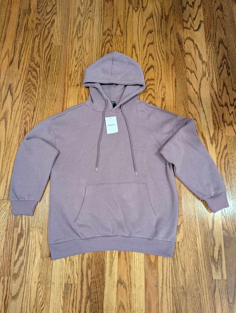 Forever 21 Purple Lilac Lavender Pullover Hoodie Sweatshirt Unisex Size Small S