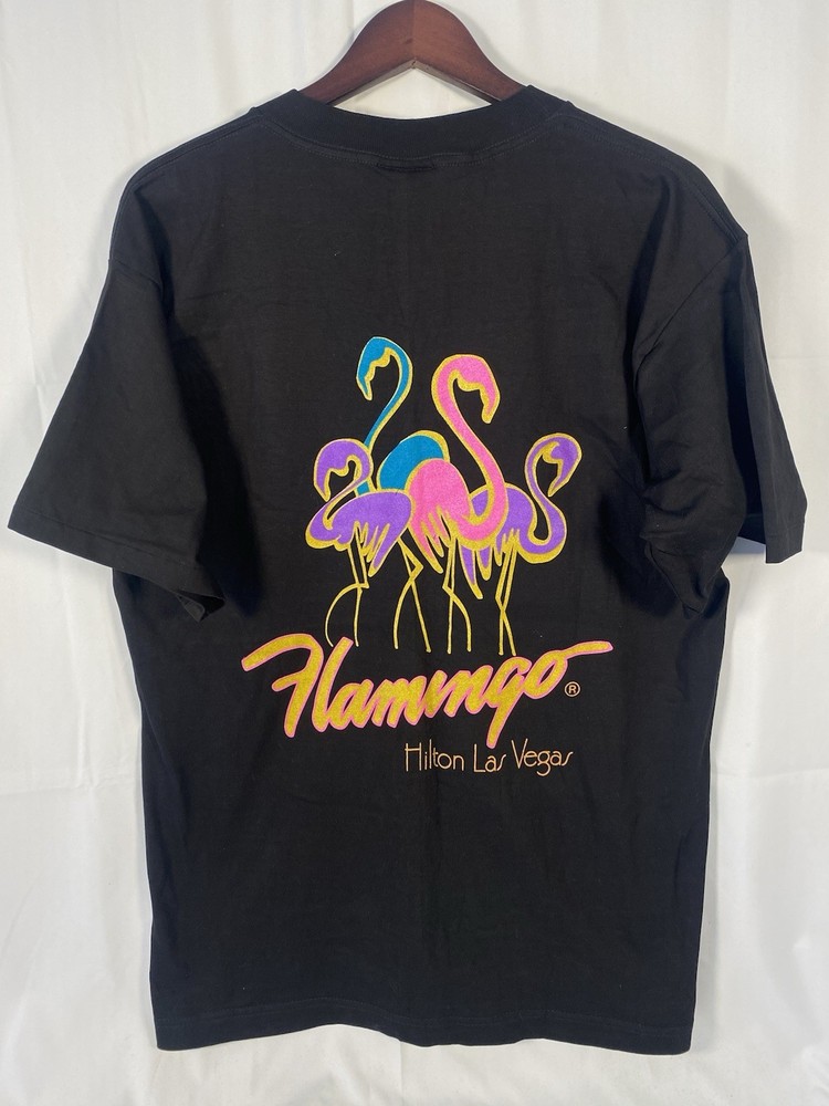 Vintage 90s Flamingo Hilton Las Vegas Graphic T Shirt Size Large New Without Tag