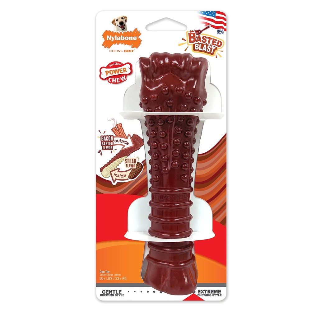 Power Chew Basted Blast Dual Flavored Dog Chew Toys for Aggressive Chewers - ...