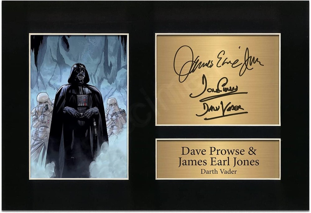 Authentic James Earl Jones Signed Darth Vader Star Wars Print