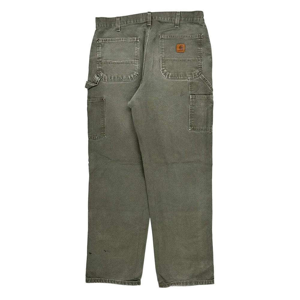 Carhartt Double Knee Carpenter Pants - 33W 32L Green Cotton