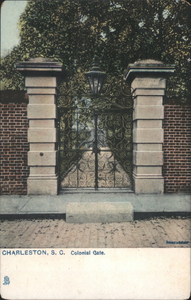 Charleston, South Carolina SC Charleston Colonial Gate, Judge Simonton Home Iron