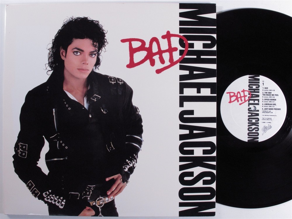 MICHAEL JACKSON Bad EPIC LP VG+ gatefold d