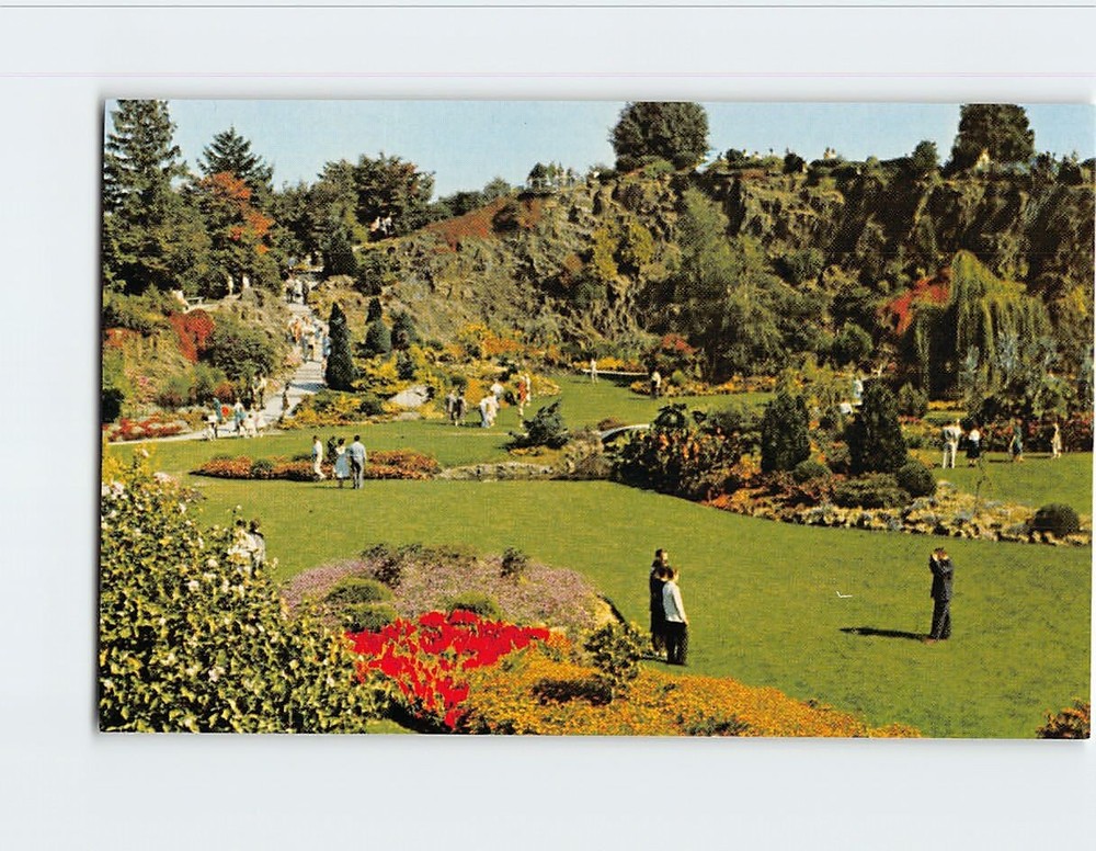 Postcard Quarry Gardens Queen Elizabeth Park Vancouver BC Canada