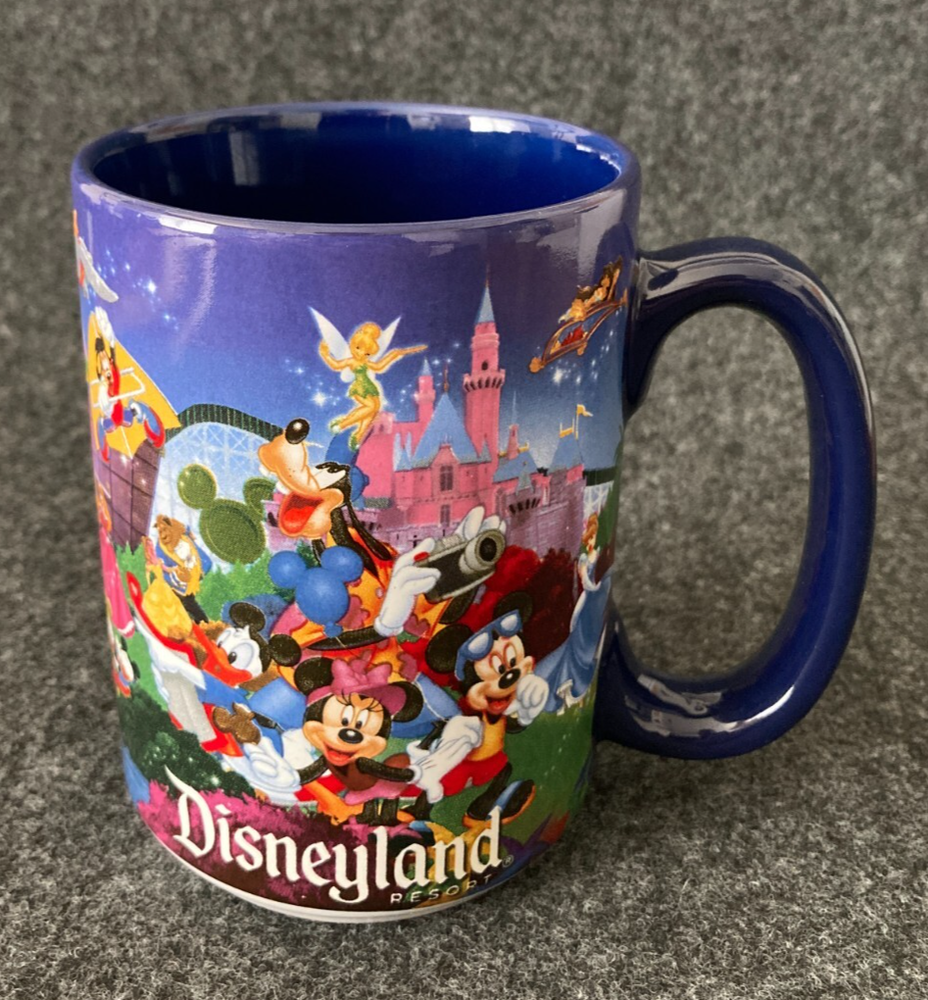 Disneyland Disney Parks Mickey Mouse And Friends Blue Ceramic Coffee Mug Cup